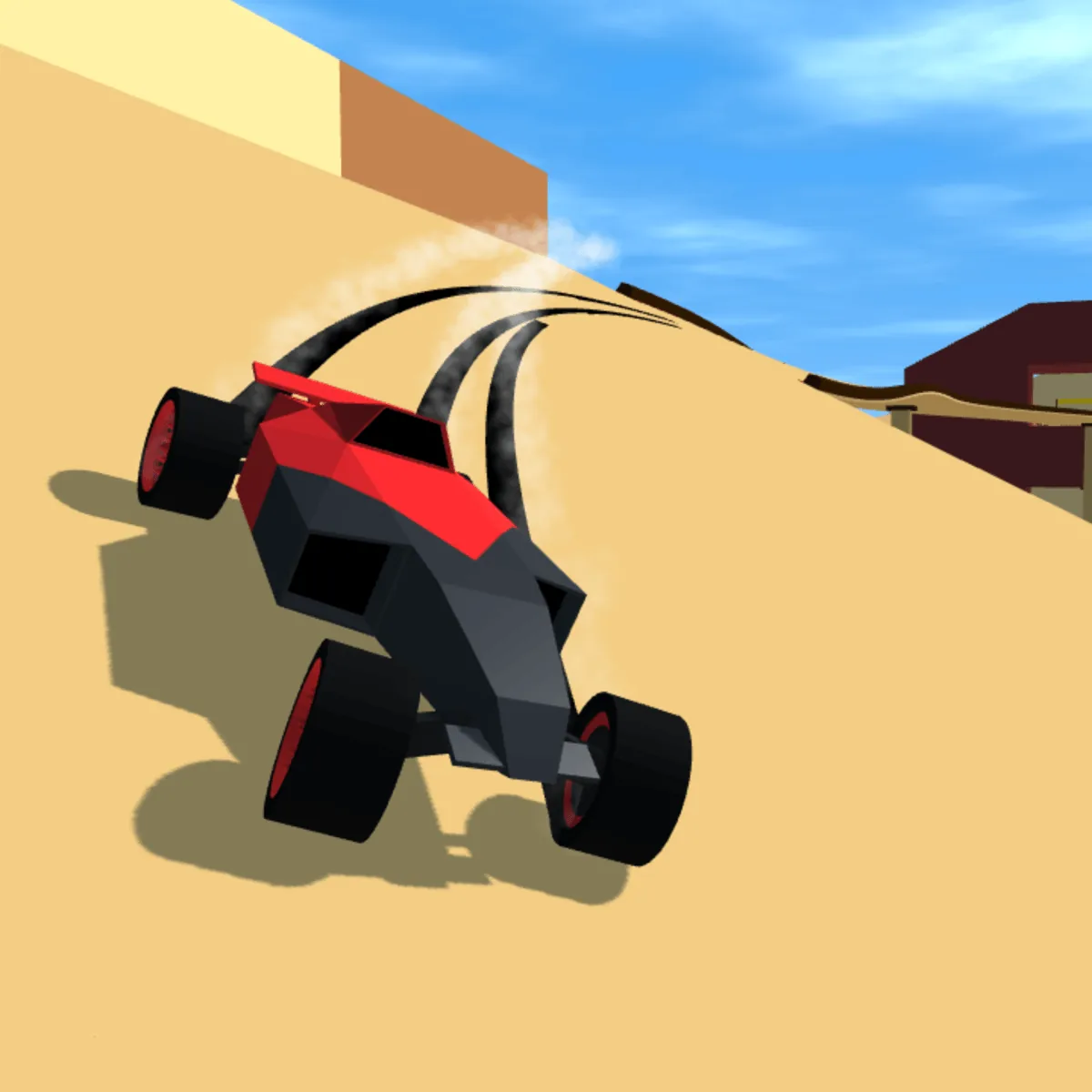 Offizielles Poki-Motiv fur das Browser-Spiel PolyTrack von Kodub