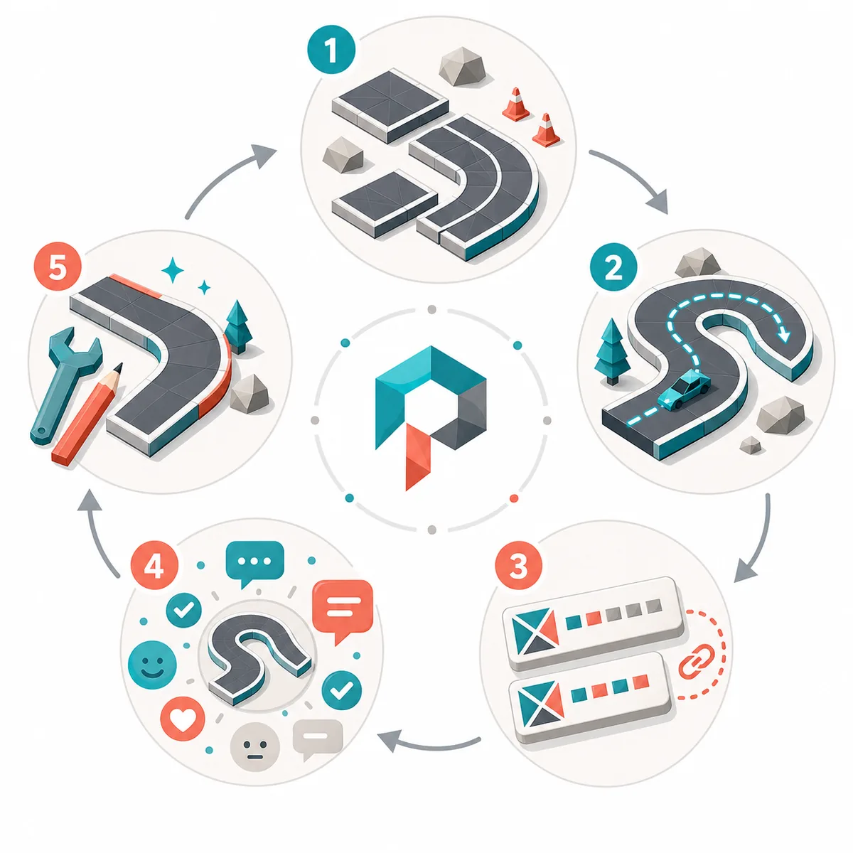 Ciclo de feedback de pistas